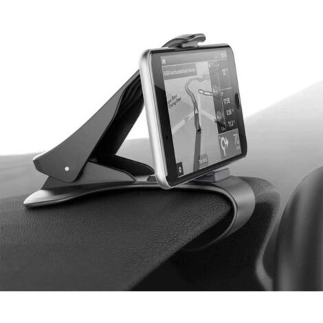 Support Telephone Voiture Auto Universel Fixation sur Tableau de Bord GPS Noir