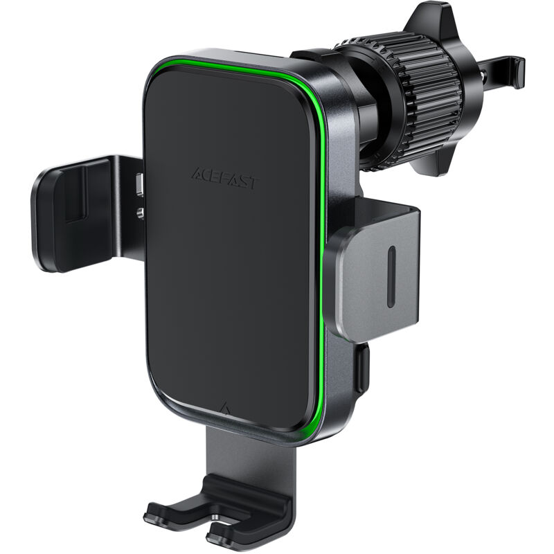 Support téléphone voiture avec chargeur inductif D17 - noir