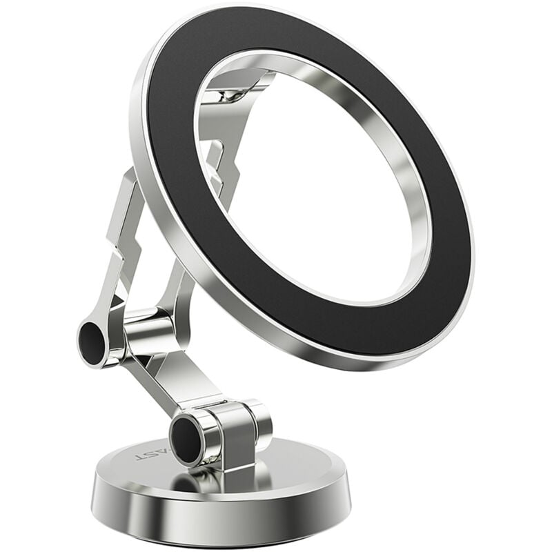 Support téléphone voiture magnétique sur tableau de bord - gris