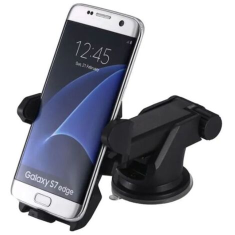 Support telephone voiture, support telephone voiture ventouse, support smartphone voiture, support ventouse telephone voiture. Noir