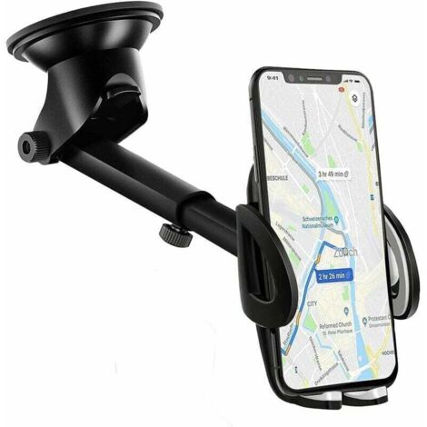 Support Telephone Voiture Tableau de Bord [2 en 1] Rotation 360° Universel Support Portable Voiture Ventouse pour Pare-Brise