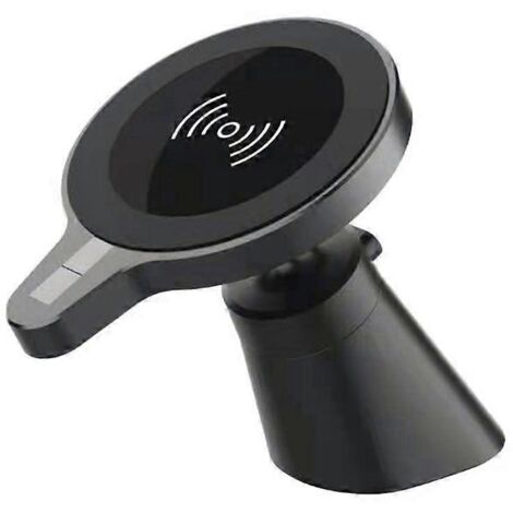 Support téléphonique chargeur sans fil voiture 15W, support d'air clip magnétique QI, main libre pour iPhone Samsung, montage sur grille d'aération, compatible avec tous smartphones.