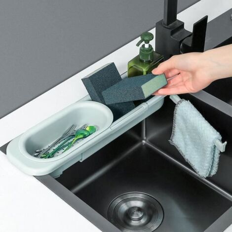 Support Télescopique De Vidange D'évier,Organisateur Drainage de télescopique,Panier De Vidange De Stockage Extensible pour