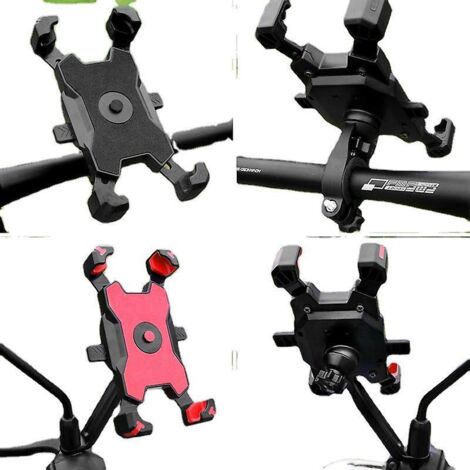 support Tlphone Vlo Support Smartphone De Moto,4 Pices Universel Porte Vlo Du Guidon Avec 360 Rotation Pour 3,5 6,5 Pouces Gps Pour Smartphones A