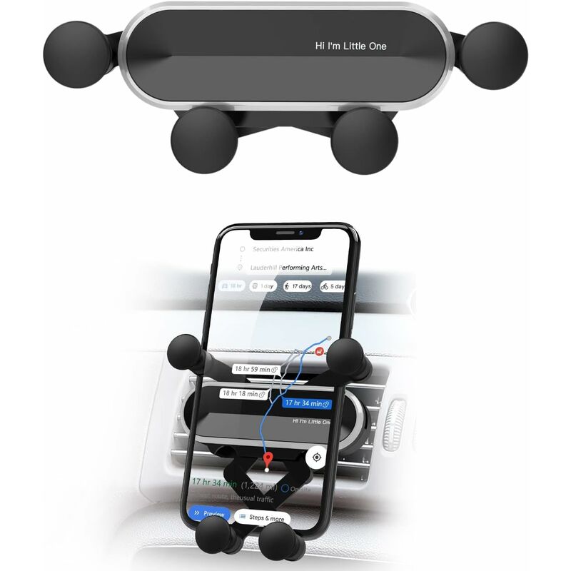 Heytea - Support Téléphone Voiture Universel avec Rotation 360°, Support Smartphone Voiture Ventilation pour Samsung S20 / S10, Huawei, Oneplus, Les