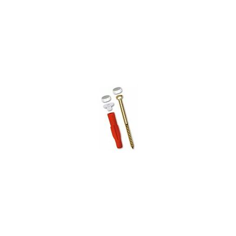 Support TOX WC accessoire 04510152/S avec 2 capuchons blancs