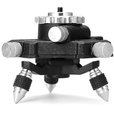 Support trépied rotatif à 360° en alliage d'aluminium avec interface 1/4" et réglage fin pour niveau laser-2