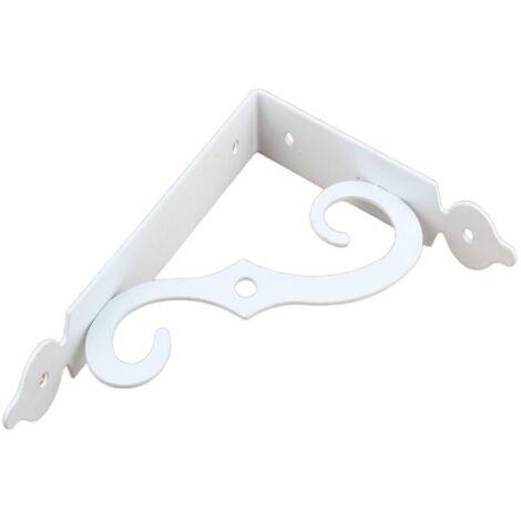 Support triangulaire en fer épais, adapté aux bibliothèques, étagères murales, cloisons suspendues, supports de charge et supports d'étagères (blanc, 190 mm x 140 mm).