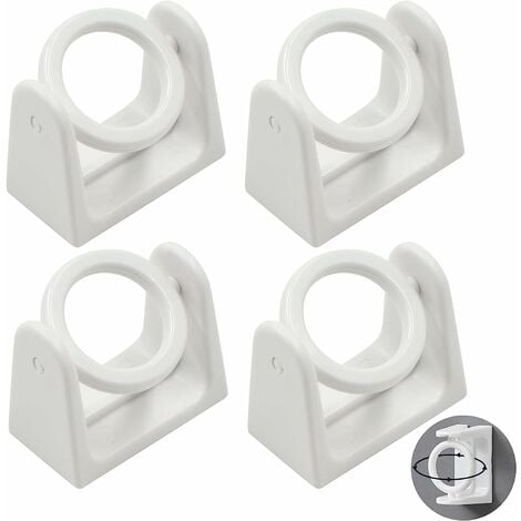 Support Tringle Penderie Ovale 6pcs, Support Barre Penderie （15mm
