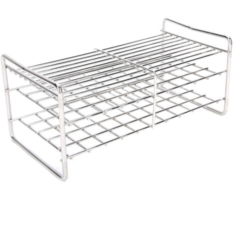 Support Tube à Trou Carré Équipement de Laboratoire Acier Inoxydable Anticorrosion 50 Trous