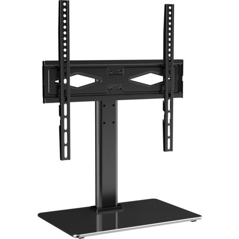 Support TV Mophorn 32-55 pouces, support TV universel pivotant, support de sol portable réglable en hauteur avec base en verre trempé, idéal pour la chambre et le salon