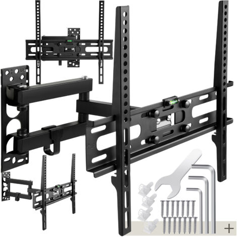 Support Mural TV avec Bras articulé Orientable et Inclinable pour Ecran Plat 26" à 55" Noir