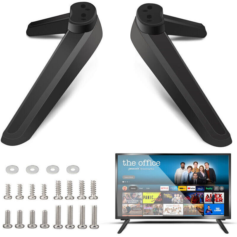 Support TV, pieds de support, support de table universel pour Smart TV avec vis, base de support, support TV avec jeu de vis pour la plupart des