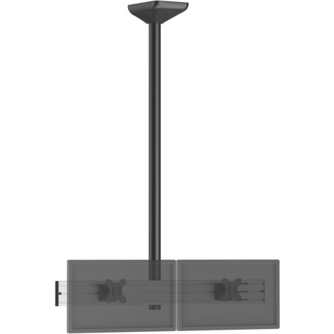 Support TV plafond menu board 2 écrans 32'' - Hauteur 150 cm
