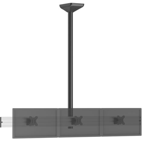 Support TV plafond menu board 3 écrans 32'' - Hauteur 150 cm
