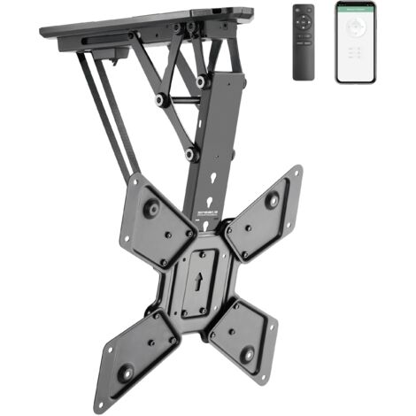 Support TV plafond rabattable 23-55 pouces – Inclinaison 75° télécommandé – Charge max 30 kg – Installation facile avec matériel inclus – Speaka Professional - S292712