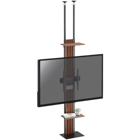Support TV sol-plafond 32'-65' – Hauteur réglable 200-260cm – Inclinaison +12° à -12° – Charge max 40 kg – Installation sans perçage – Kimex