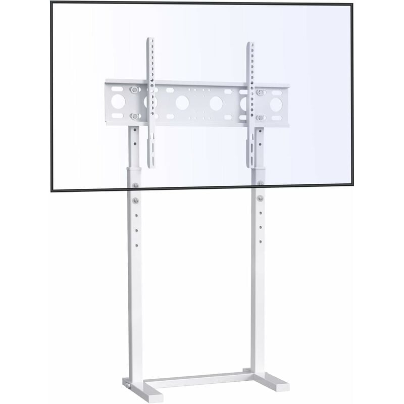 Support tv Sur Pied - Pied tv Universel Meuble Pour LCD/LED/Plasma de 32-65 Pouces Hauteur Réglable - Charge 40kg vesa 600x400mm Blanc