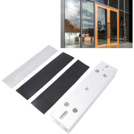 Support U Shape pour Serrure Magnétique Porte de Verre sans Cadre - Alliage d'Aluminium - Capacité 280kg/600lbs - Dimensions 180x42x27mm