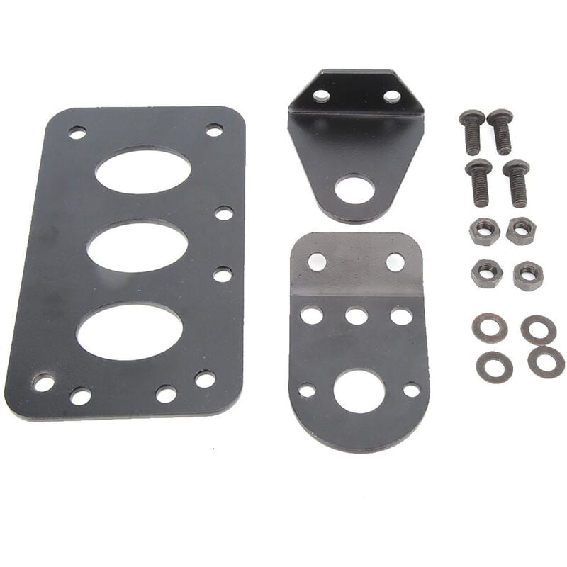 Jeffergarden - Support universel de cadre de plaque d'immatriculation de support de feu arrière de montage latéral rétro de moto b