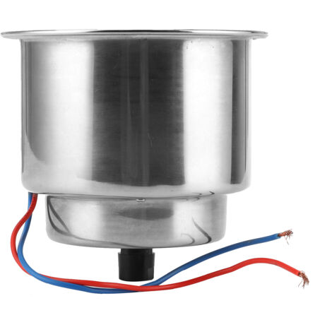 Support universel en acier inoxydable pour gobelets avec éclairage LED vert pour bateau, camping-car, voiture, appartement