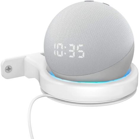 Support Universel pour Enceinte Echo Dot, Support Murale pour Générations 3 et 4, Gain de Place, Design Moderne en Blanc