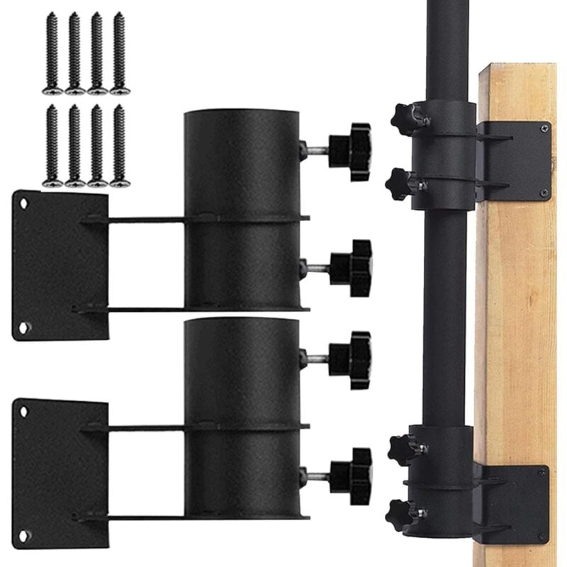 Support universel pour parasols extérieurs - support fixe à angle droit