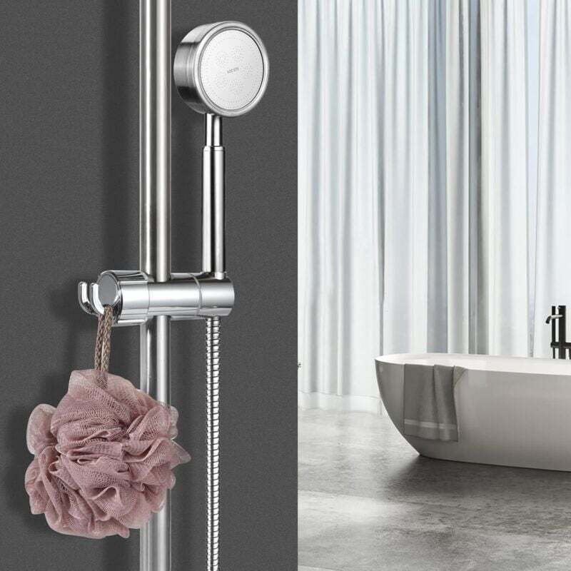 Support Universel de Douchette Réglable 16-27mm pour Barre de Douche Remplaçable