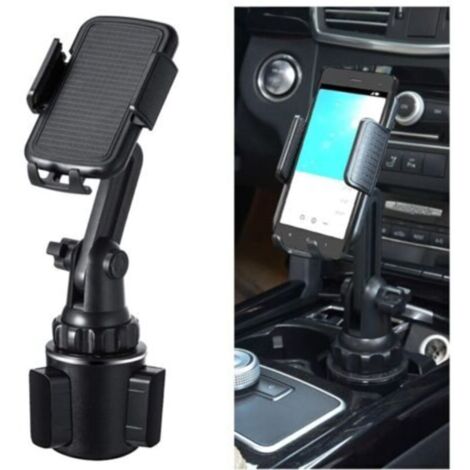 Support universel pour téléphone et porte-gobelet, support à angle réglable pour smartphone, support de porte-gobelet rotatif à 360°, support pour smartphone, accessoires de voiture réglables