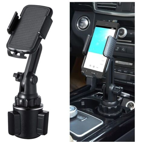 Support universel pour téléphone et porte-gobelet, support à angle réglable pour smartphone, support de porte-gobelet rotatif à 360°, support pour smartphone, accessoires de voiture réglables