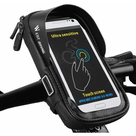 Support Téléphone Vélo Moto Scooter, Universel Ecran Tactile Etanche  Rotation à 360 VTT Support Guidon Housse De Téléphone - Cdiscount Téléphonie