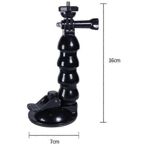 Support ventouse verrouillage pression 16cm, fixation flexible forte adhérence pare-brise auto, support ventouse robuste pour voiture.