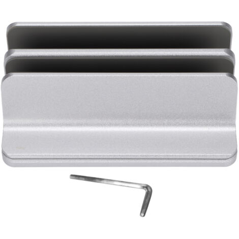 Support vertical pour ordinateur portable - Gain de place, design raffiné et taille ajustable - Organisateur pour PC et tablette