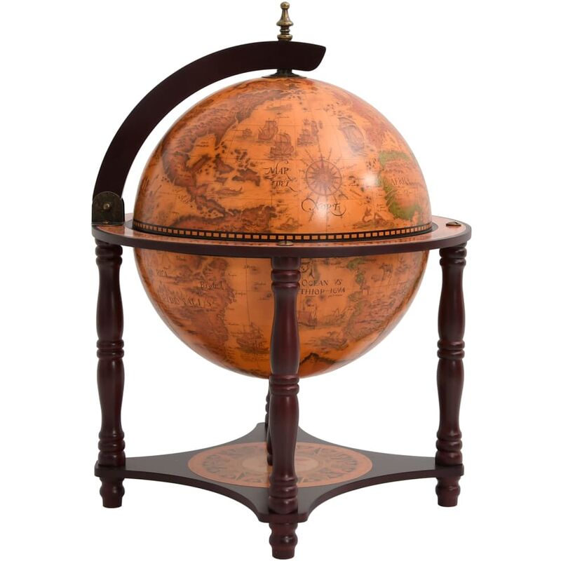 Vidaxl - Support à vin bar forme globe Marron Bois d'eucalyptus massif
