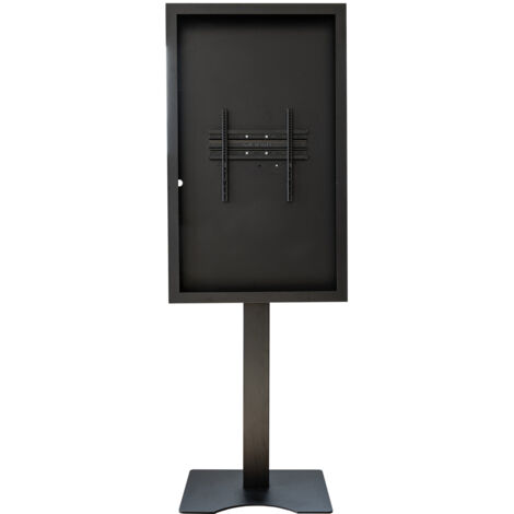Support vitrine à poser, avec caisson portrait 55'' - Vesa 400x600 max