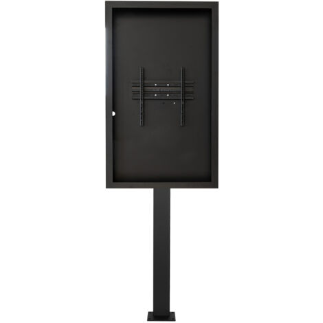 Support vitrine à visser, avec caisson portrait 55'' - Vesa 400x600 max