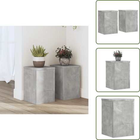 Supporti decorativi - vidaXL Supporti per Piante 2 pz Grigio 20x20x30 cm Legno Multistrato - Supporti per oggetti