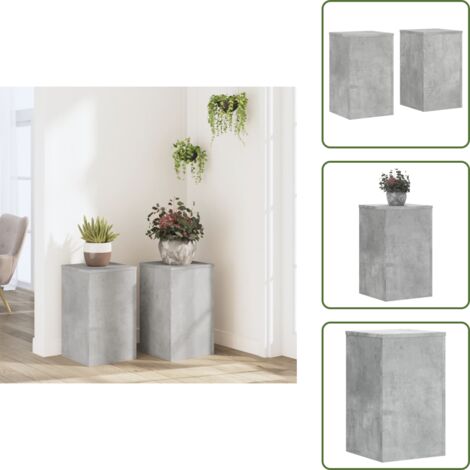 Supporti decorativi - vidaXL Supporti per Piante 2 pz Grigio 30x30x50 cm Legno Multistrato - Supporti per vasi