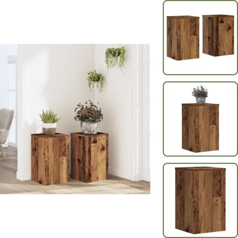 Supporti decorativi - vidaXL Supporti per Piante 2 pz Legno 30x30x50 cm Legno Multistrato - Supporti per piante in legno