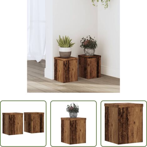 Supporti in legno -  Supporti per Piante 2 pz Legno 15x15x20 cm Legno Multistrato