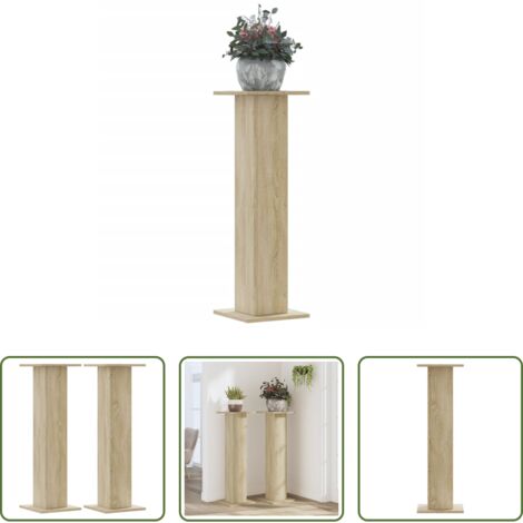 Supporti in truciolato -  Supporti per Piante 2 pz Rovere Sonoma 30x30x95cm in Truciolato