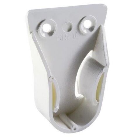 Supporti laterali per tubo tondo diam 20 mm in plastica bianca 2 pz