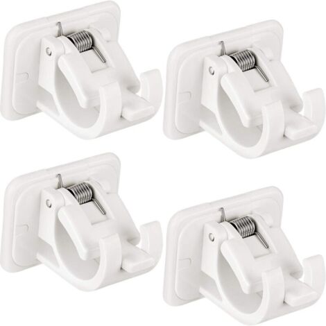 Supporti per aste per tende autoadesivi KZQ, ganci per tende, supporti per aste per tende da parete e ganci per portasciugamani.