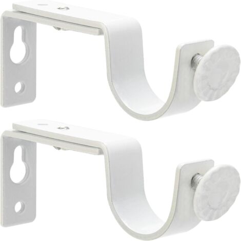 Supporti per aste per tende robusti e regolabili, adatti per aste per tende con un diametro massimo di 1 pollice, supporti per aste per tende da parete (confezione da 2).