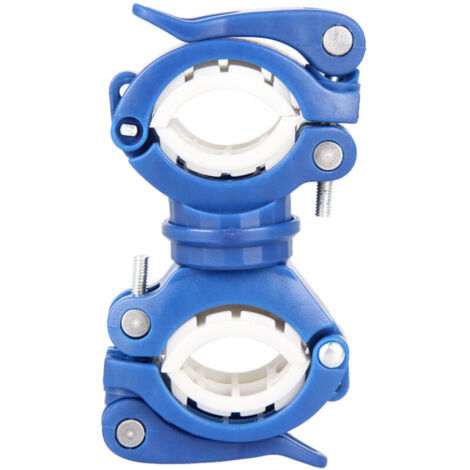 Supporti per luci (blu) Supporti per luci per torcia da bicicletta Supporti per luci anteriori Clip per alpinismo Accessori per attrezzatura da ciclismo per mountain bike