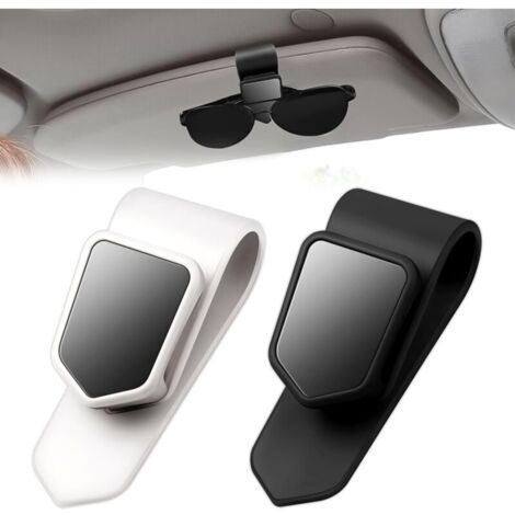 2X Porta Biglietti Per Occhiali Da Sole Auto Clip Supporto Per Occhiali