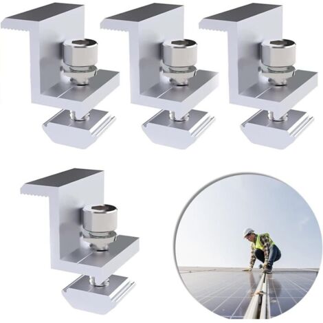 Supporti per pannelli solari KZQ - Morsetto terminale solare da 30 mm - Staffe a Z per camper, barche, campeggio, tetti e pareti