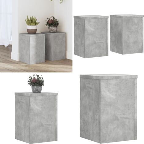 Supporti per Piante 2 pz Grigio 20x20x30 cm Legno Multistrato - Supporti per fiori - Supporti in legno