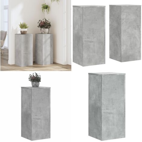 Supporti per Piante 2 pz Grigio 30x30x70 cm Legno Multistrato - Supporti per fiori - Supporti in legno