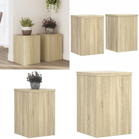 Supporti per Piante 2 pz Rovere 25x25x35 cm in Multistrato - Supporti per fiori - Supporti in legno